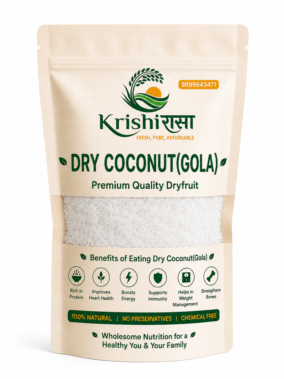 Premium Natural Dry Coconut (Gola) – Fresh, Aromatic & Nutrient-Rich